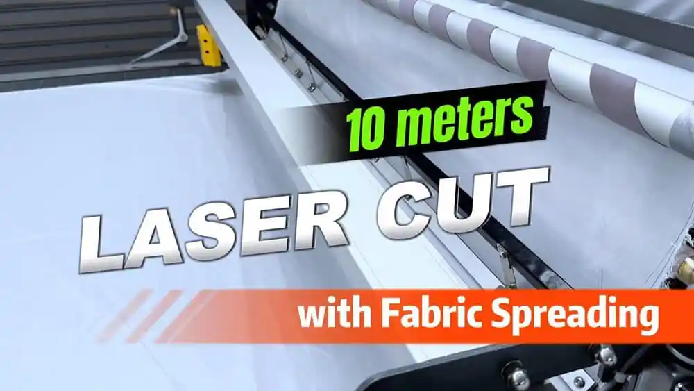 10m laser cutter with fabric spreading video cover