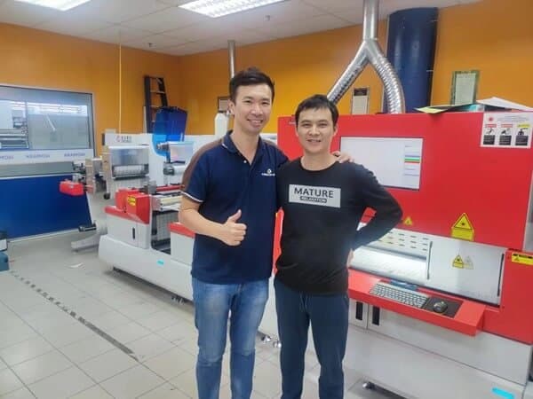 Malaysia client of laser die cutting machine