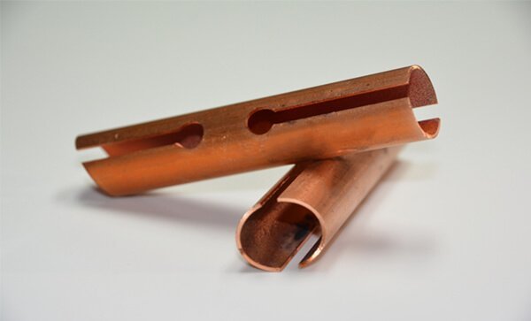 copper round tube laser cutting sample