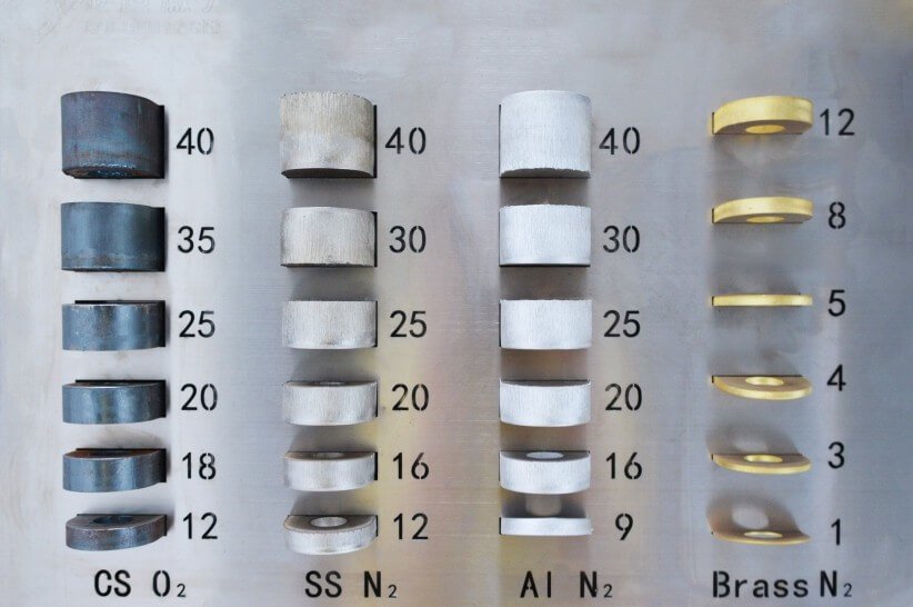 fiber laser cutting different thickness metal