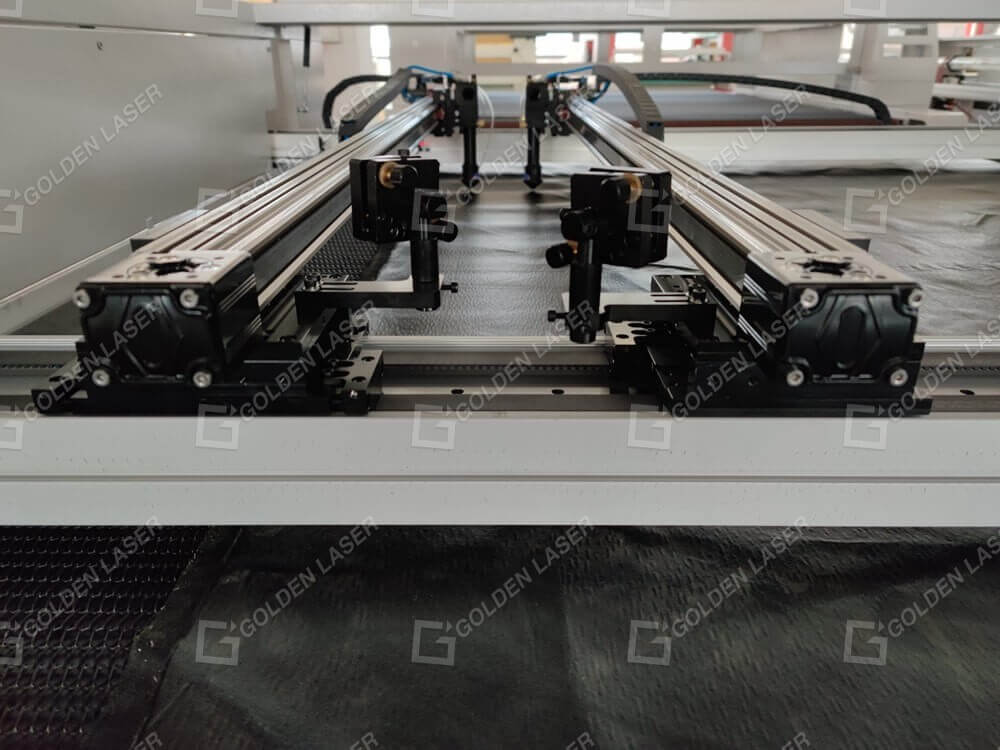 independent dual head laser cutting machine for leather