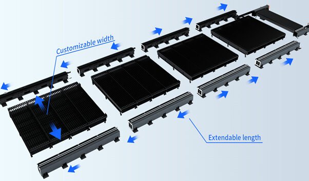 large format multi-section workbench