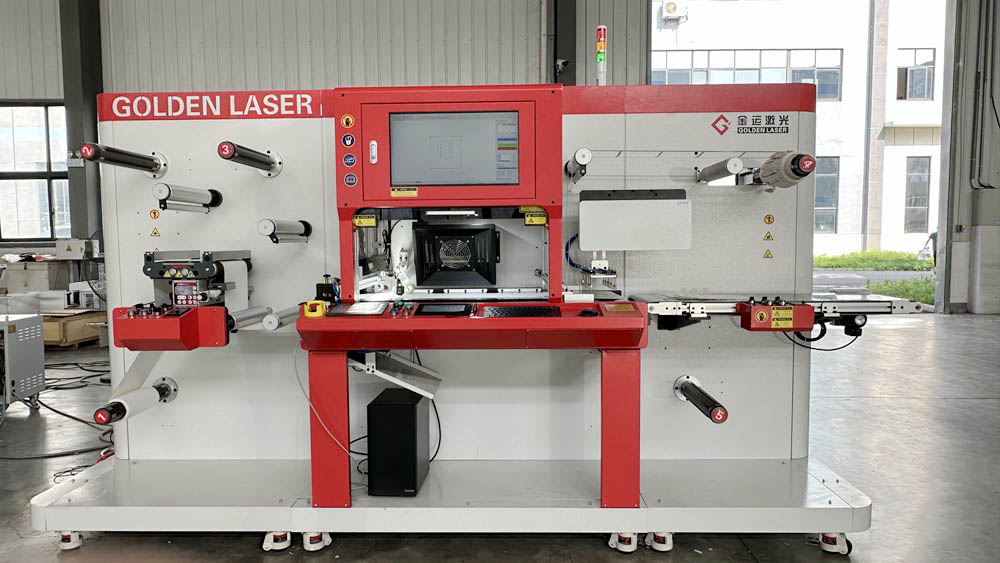 roll-to-part laser die cutting machine with stacker LC350